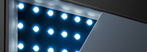 「全面直下LEDバックライト」が、息をのむほどの輝きとコントラスト、深みのある色彩表現を実現。（イメージ）