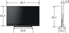 「40V型S21の寸法図」 イメージ