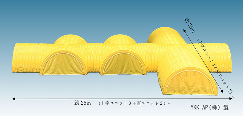 原子力災害向けエアドームテント YKK AP(株)製