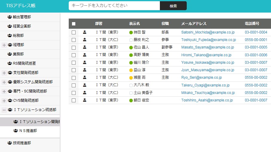 階層型Webアドレス帳:アドレス帳を階層構造で整理し見やすく表示