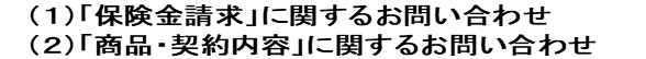 変更前のお問い合わせ項目